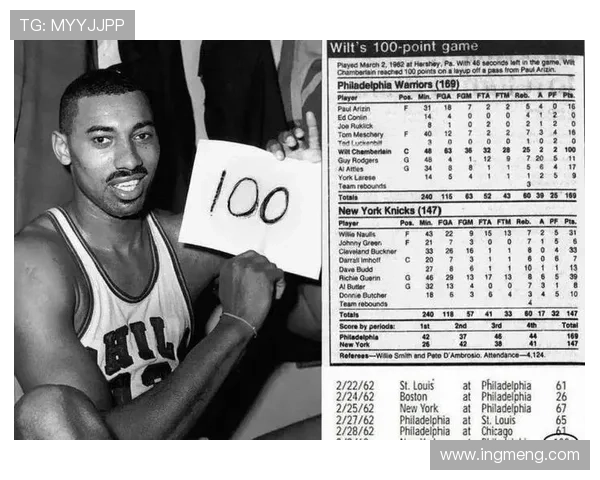 张伯伦内线统治力显著，单打效率远超同期对手